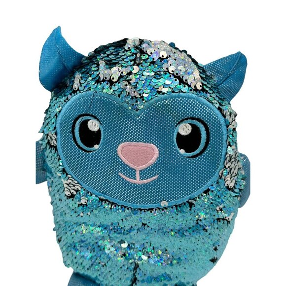 SHIMMEEZ SEQUINS 10 Inch PLUSH BLUE/Green Lamb‎ Sensory Toy Stuffed Animal - Picture 3 of 8